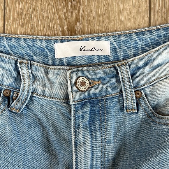 KanCan Boyfriend Relaxed Fit Distressed Ankle Jeans Light Wash - Picture 7 of 13